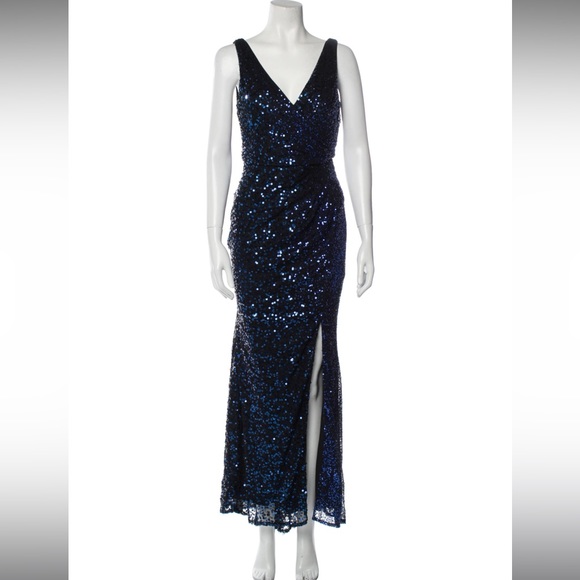 Badgley Mischka Dresses & Skirts - Badgley Mischka blue sequin dress